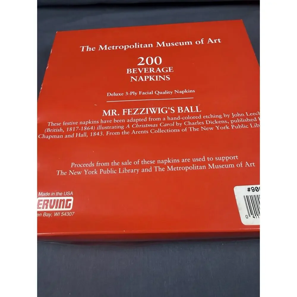 Mr. Fezziwig’s Ball Christmas Napkins Set/200 Metropolitan Museum Of Art